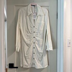 Linen Zara button up dress - XL